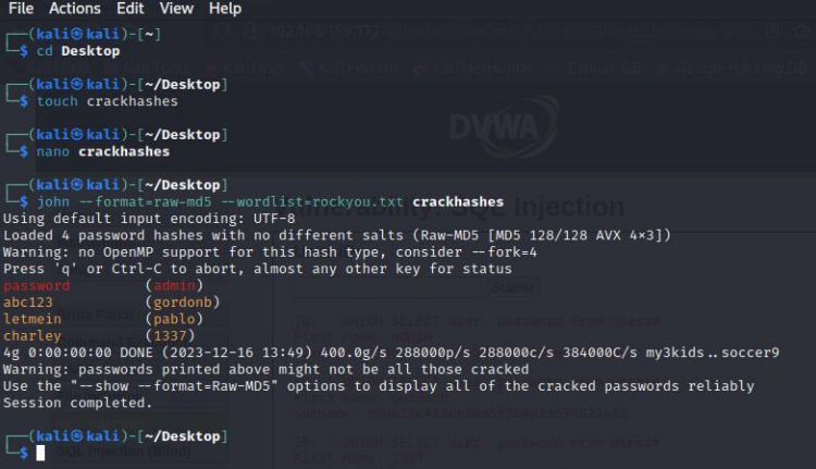 John the Ripper password cracking